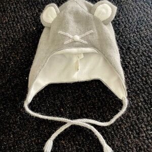 Gray Knit Mouse Ear Hat